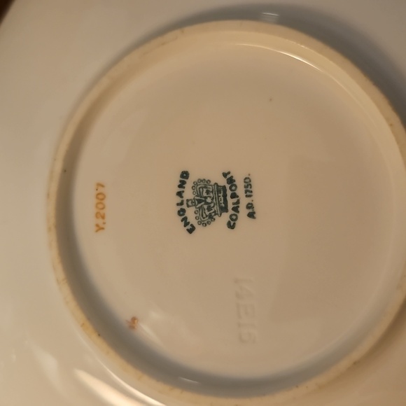 Antique COALPORT 1915 Gold Encrusted Pink Replacement Saucer #14E15 - Picture 5 of 8